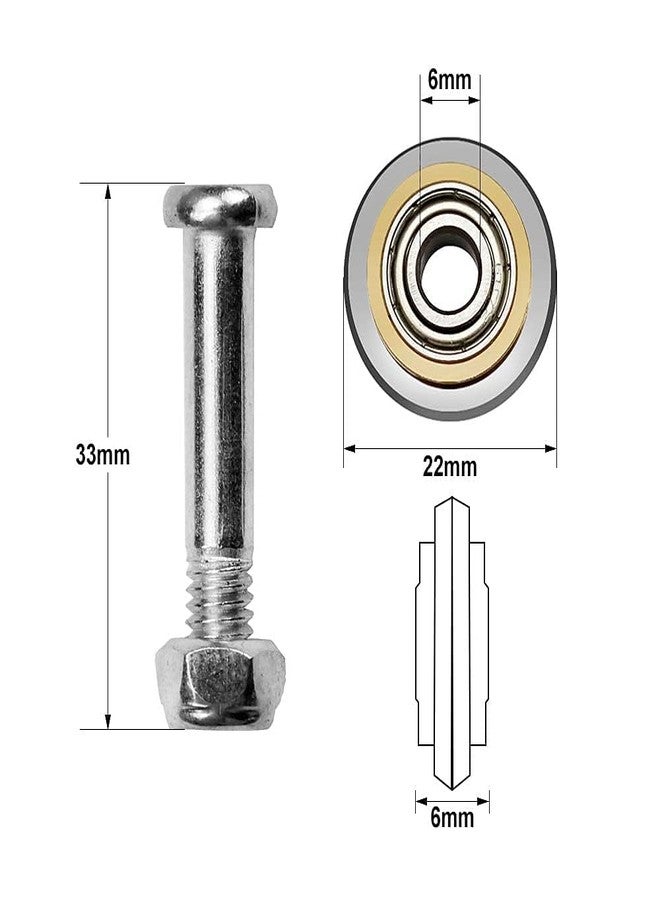 XSteez Tile Cutter Scoring Wheel 22 mm Tile cutter replacement wheel Bolt and Lock Nut Vitrified Tiles Tungsten Carbide Premium Quality Tile Cutting Wheel Manual Tile Cutters for Cutting Ceramic - Image 2